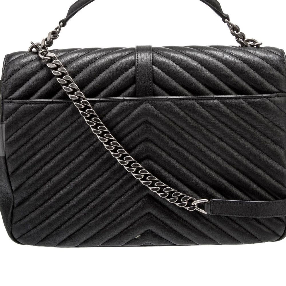 Authentic Saint Laurent 2021 Large Monogram Matelasse College Bag - Picture 3 of 15